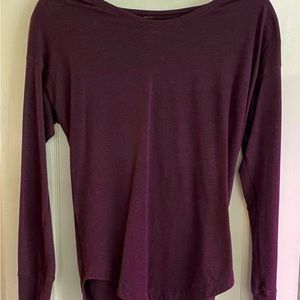Lululemon long sleeve cotton tee size 8 maroon